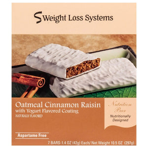 Weight Loss Systems Protein Snack Bars - Oatmeal Cinnamon Raisin, 7 Bars/Box - Protein Bars - Nashua Nutrition