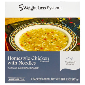 Weight Loss Systems Protein Soup - Homestyle Chicken with Noodles - 7/Box - Nashua Nutrition