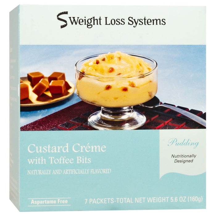 Weight Loss Systems Pudding - Custard Creme with Toffee Bits - 7/Box