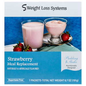 Weight Loss Systems Pudding & Shake - Strawberry - Aspartame Free - 7/Box - Shake & Puddings - Nashua Nutrition